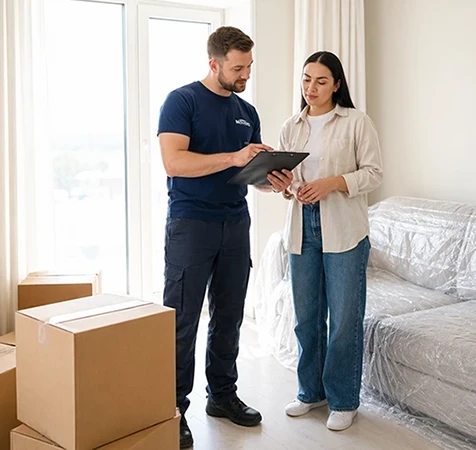 Déménagement à Rebecq avec visite et devis à domicile par SereniMove.